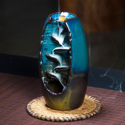 Waterfall Smoke Incense Burner Censer Holder - yogashopstar.com
